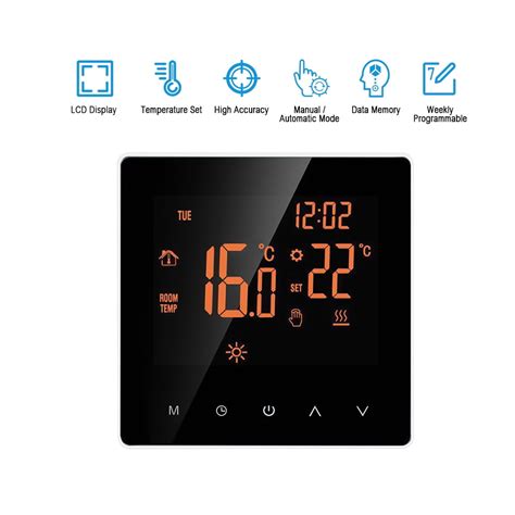 Smart Thermostat Digital Temperature Controller Lcd Display Touch