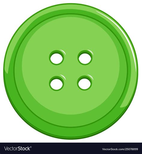 A Green Button On White Background Royalty Free Vector Image