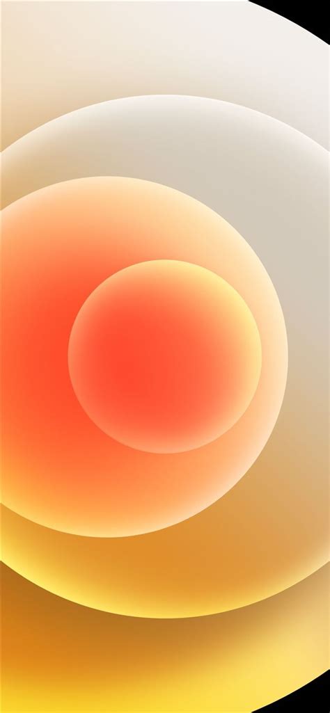 Colorful Iphone 12 Stock Wallpaper Orbs Yellow Light Iphone 12
