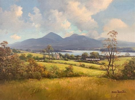 Denis Thornton Oil Painting Of The Mournes Mountains In Northern