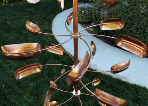 Kinetic Copper Wind Sculpture Quaking Aspen For Sale Online Ebay