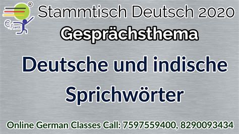 Deutsche Und Indiche Sprichwörter Stammtisch Deutsch Jaipur Learn