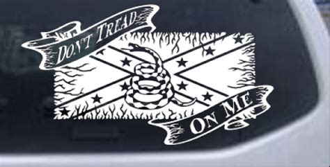 This historic us flag is also called the. Dont Tread On Me Gadsden Rebel Flag Car or Truck Window ...