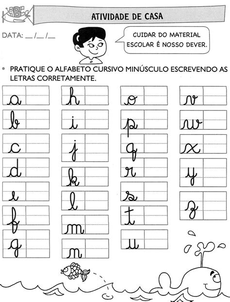 Resultado De Imagem Para Atividade De Casa Pratique O Alfabeto Minusculo Escrevendo As Le