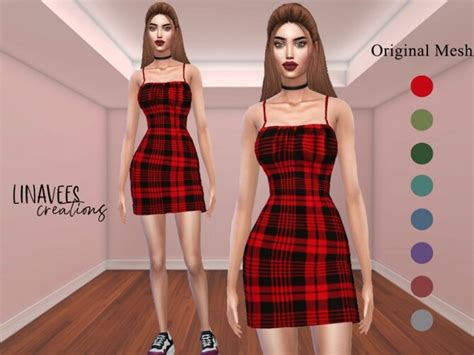 Pretty Red Dress By Linavees At Tsr Sims 4 Updates