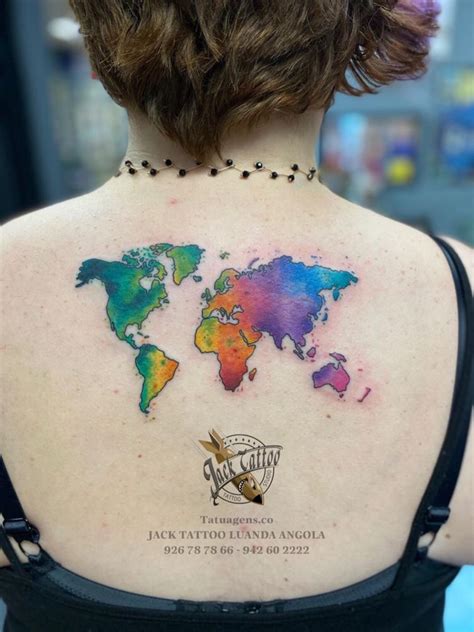 Mapa Mundi Tattoo Tatuagem Tatuagem Viagem Tatoo Mapa Tatuagens Mapa