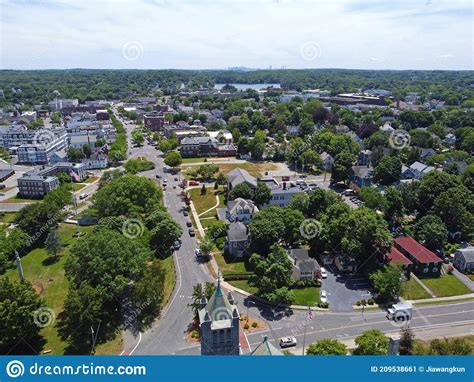 Wakefield Aerial View Massachusetts Usa Stock Image Image Of