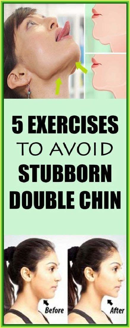 5 Exercises To Avoid Stubborn Double Chin Double Chin Chin Exercises