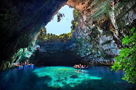 Melissani Cave Greece Places To Go Places To Visit Beautiful Places