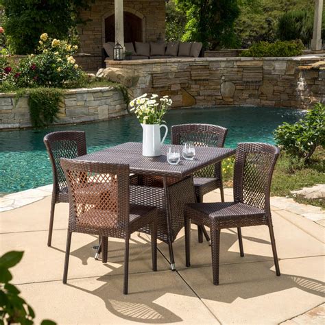 Wicker Outdoor Dining Table Chairs Urhomepro Outdoor Patio Dining Set