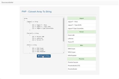 Public function run() { $. PHP - Convert Array To String | Free Source Code & Tutorials