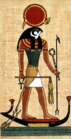 Egyptian Name Ra Representation Falcon Headed Man Solar Disk Ägyptische Kunst