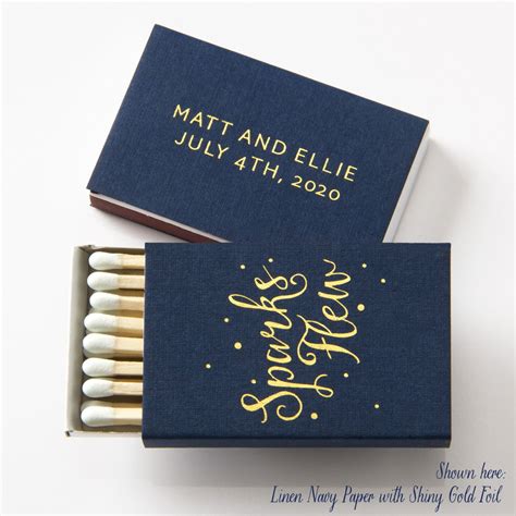 Sparks Flew Custom Matchboxes Wedding Match Box Favors Etsy Wedding