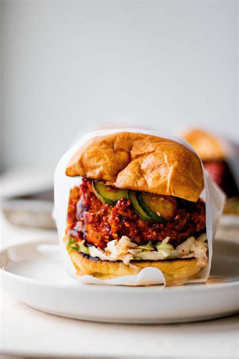 spicy Korean fried chicken sandwiches - SO MUCH FOOD