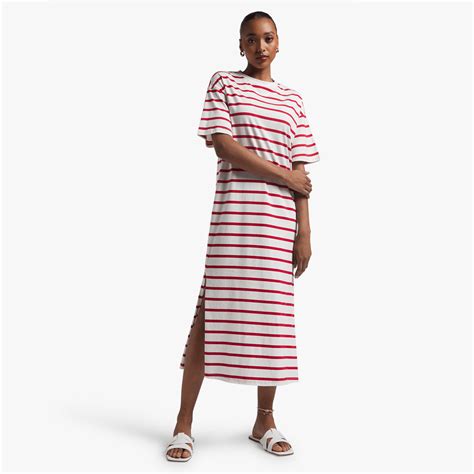Stripe Midi T Shirt Dress