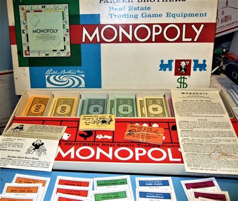 Monopoly Board Game By Parker Brothers 1961 Vintage Manufacture