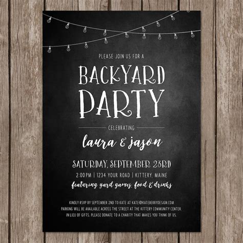 Backyard Party Invitation Template