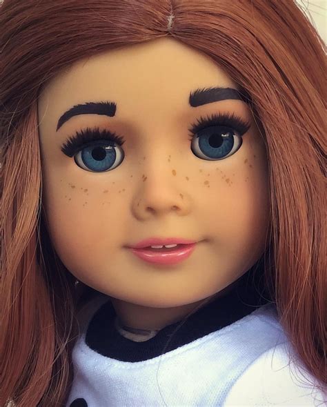 ooak custom american girl doll red hair freckles blue eyes etsy