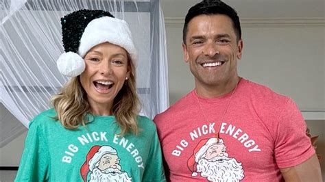 Kelly Ripa Wears Just Her Underwear And A Naughty Santa T Shirt In