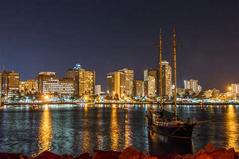 Hd Wallpaper South Africa Durban Night Night Photography Yacht
