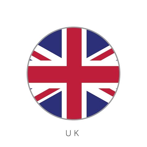 Premium Vector Uk Flag Round Circle Vector Icon