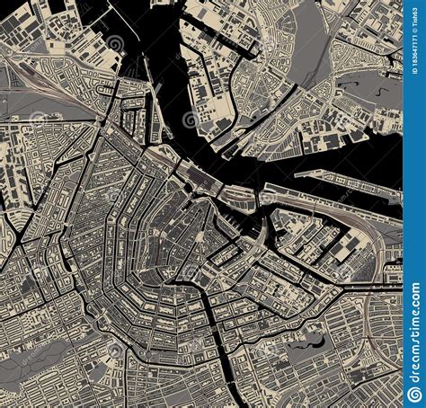 Map City Amsterdam Netherlands Vector 183647171 