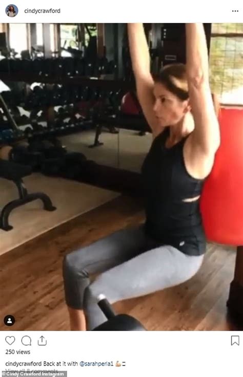 Cindy Crawford 53 Shows Perfect Form In Her Latest Workout Video Shared To Social Media