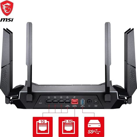 MSI RadiX AX6600 WiFi 6 Tri Band Gaming Router