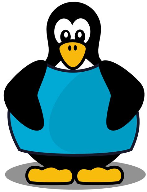 Onlinelabels Clip Art Penguin With A Shirt