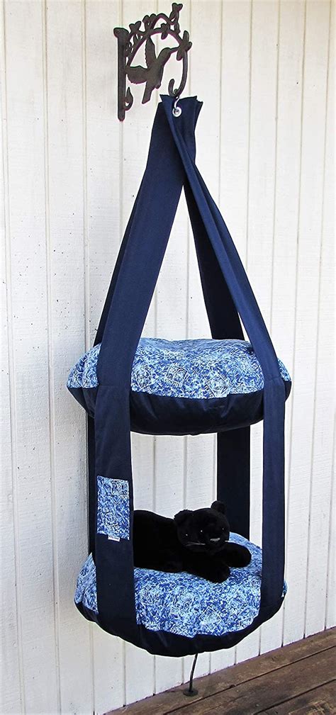 Cat Bed Navy And Blue Save Our Planet Double Cat Bed Kitty