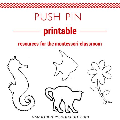 Montessori Nature Pin Poking Activities Free Printables