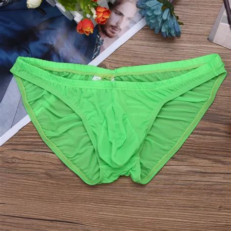 mens lingerie see through mesh sheer bulge pouch bikini g string thong underwear 6 15 picclick