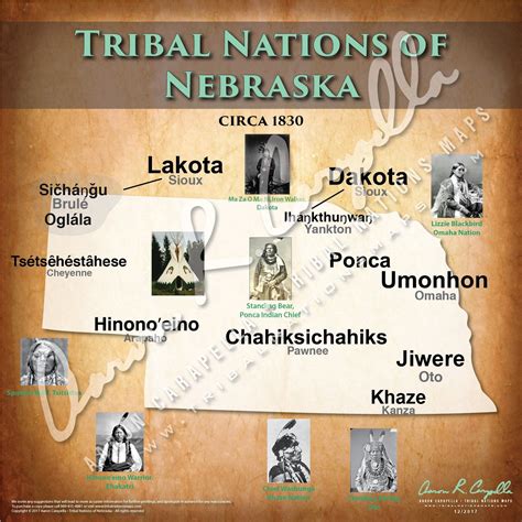 An Old Map With The Names And Pictures Of Native Nations In Its State