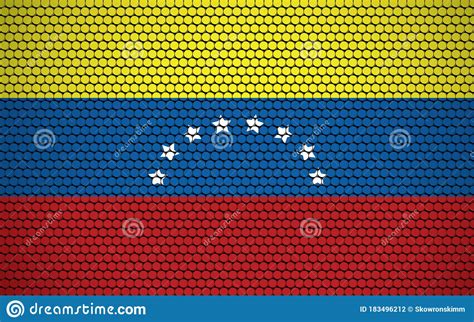 Abstract Flag Of Venezuela Made Of Circles Venezuelan Flag Designed