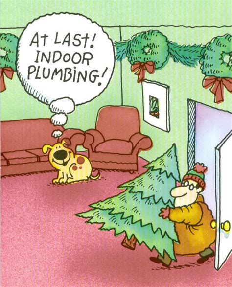 Cartoon portrait a dog with a christmas present vector. Pecks Plumbing Plus Auckland | Christmas jokes, Funny christmas cards, Christmas humor