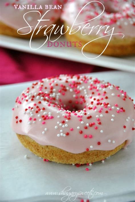 Vanilla Bean Baked Donuts With Strawberry Frosting Strawberry Donuts