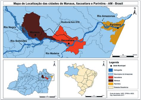 Mapa De Localização Das Cidades De Manaus Itacoatiara E Parintins Download Scientific Diagram
