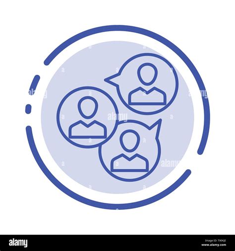 Focus Group Business Focus Group Modern Blue Dotted Line Line Icon