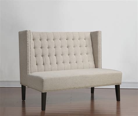 Our beautiful owstynn banquette is a modern bench seat equally suitable for either commercial or this bench is made with a birch frame, black lacquered wood legs, gray linen upholstery and ca117. Halifax Beige Linen Banquette Bench from TOV (TOV-63114 ...