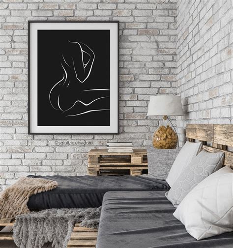 Abstract Woman Line Art Erotic Art Black And White Woman Etsy