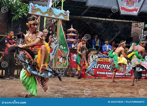 Traditional Javanese Dance Performance Jaran Kepang Dance Or Jaran