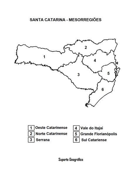 Mapa Mesorregi Es De Santa Catarina Para Colorir