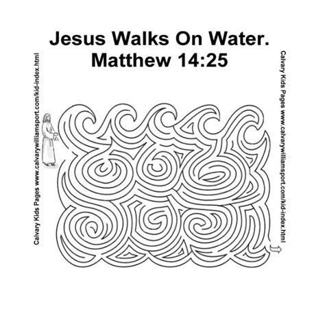 Jesus Walks On Water Maze This Maze Will Help You Prepare Your Sunday