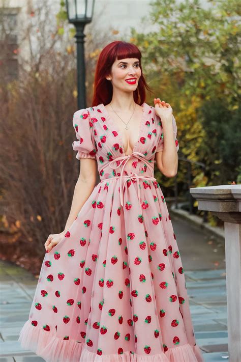 Buystrawberry Dress Designerfree Delivery
