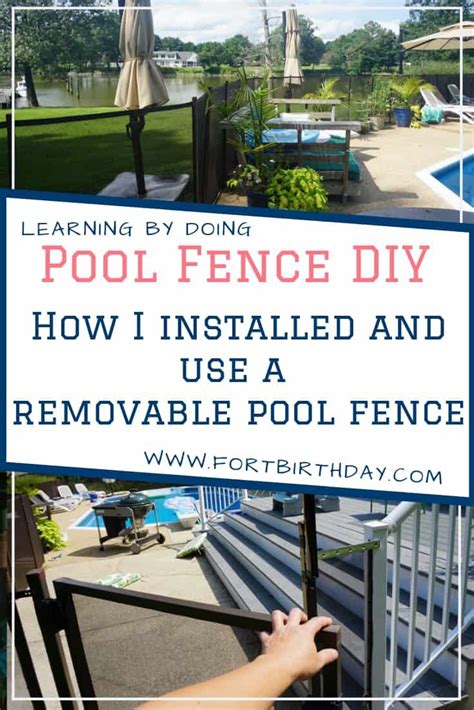 Pool Fence Diy How I Installed And Use My Removable Pool Fence Above