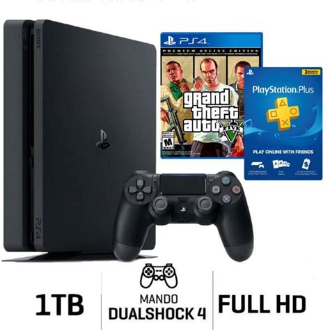 Consola Playstation 4 Slim 1tb Grand Theft Auto V Premium Membresía