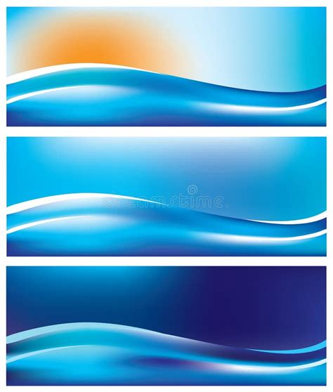 Sea Banners Stock Vector Illustration Of Background 14193501