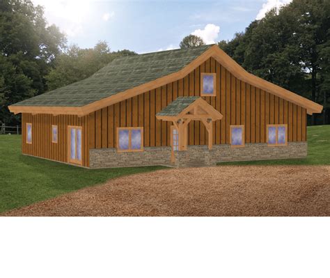Predesigned Barn Home Kit 2 Ponderosa Country Barn 3d Home Model