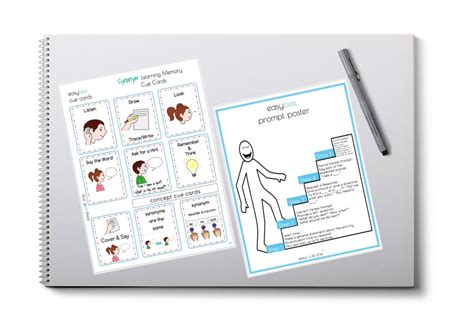 Synonyms Learning Memory Cue Cards Easybee