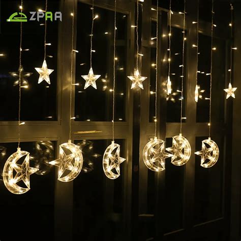 25m 138 Led Curtain String Lights Window Curtain Lights Moonandstar With